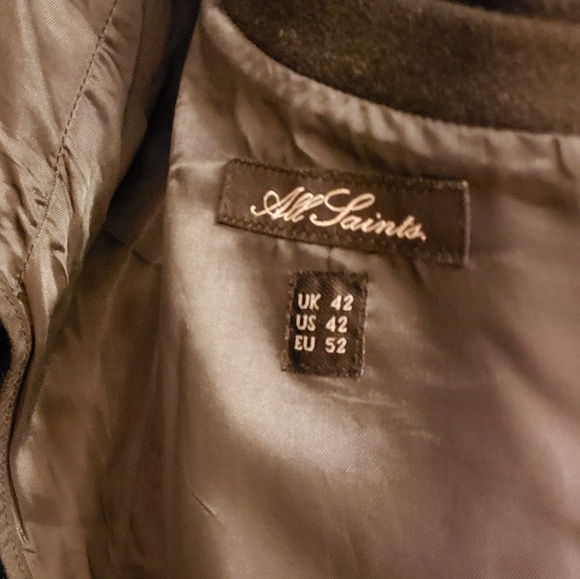 🎉All Saints Black Wool Button Coat Jacket🎉 - Picture 4 of 5